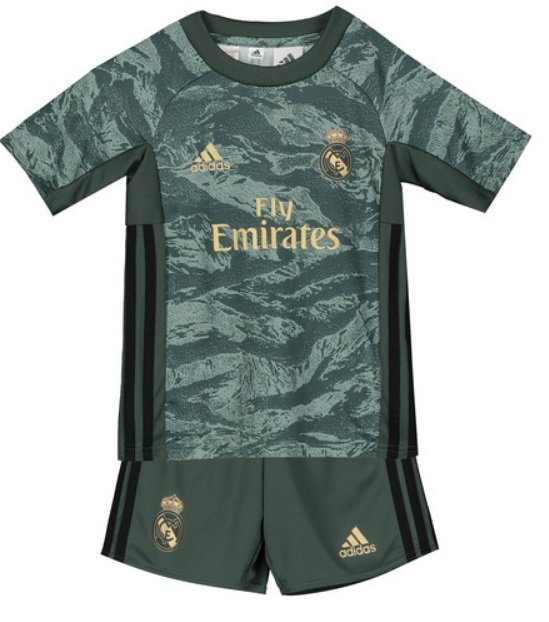 Kit infantil oficial Adidas Real Madrid 2019 2020 II goleiro